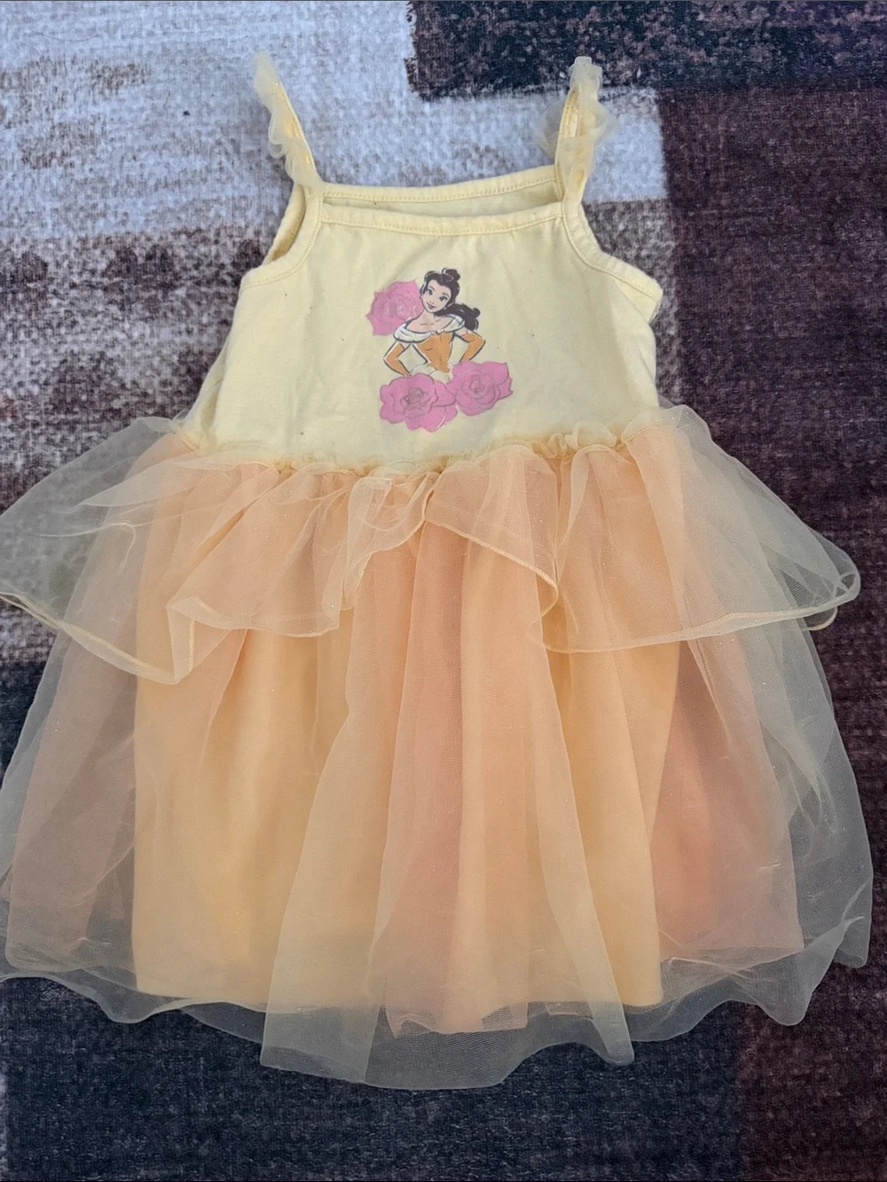Disney Yellow and Peach Princess Tutu Dress